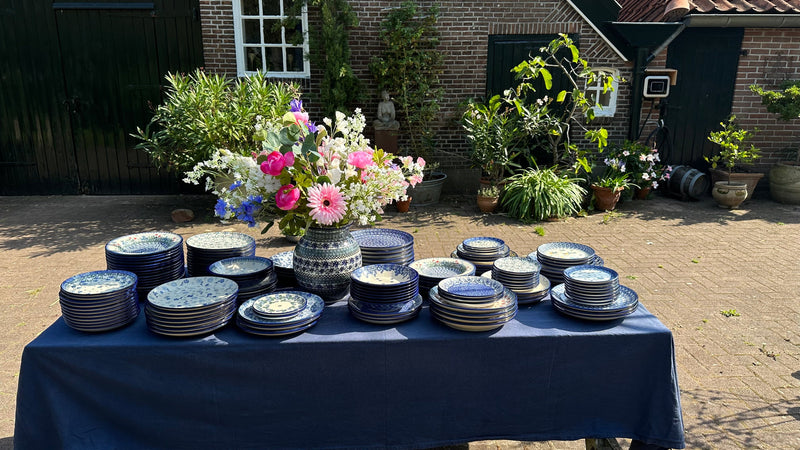 Blij Blauw Bunzlau Dinerborden