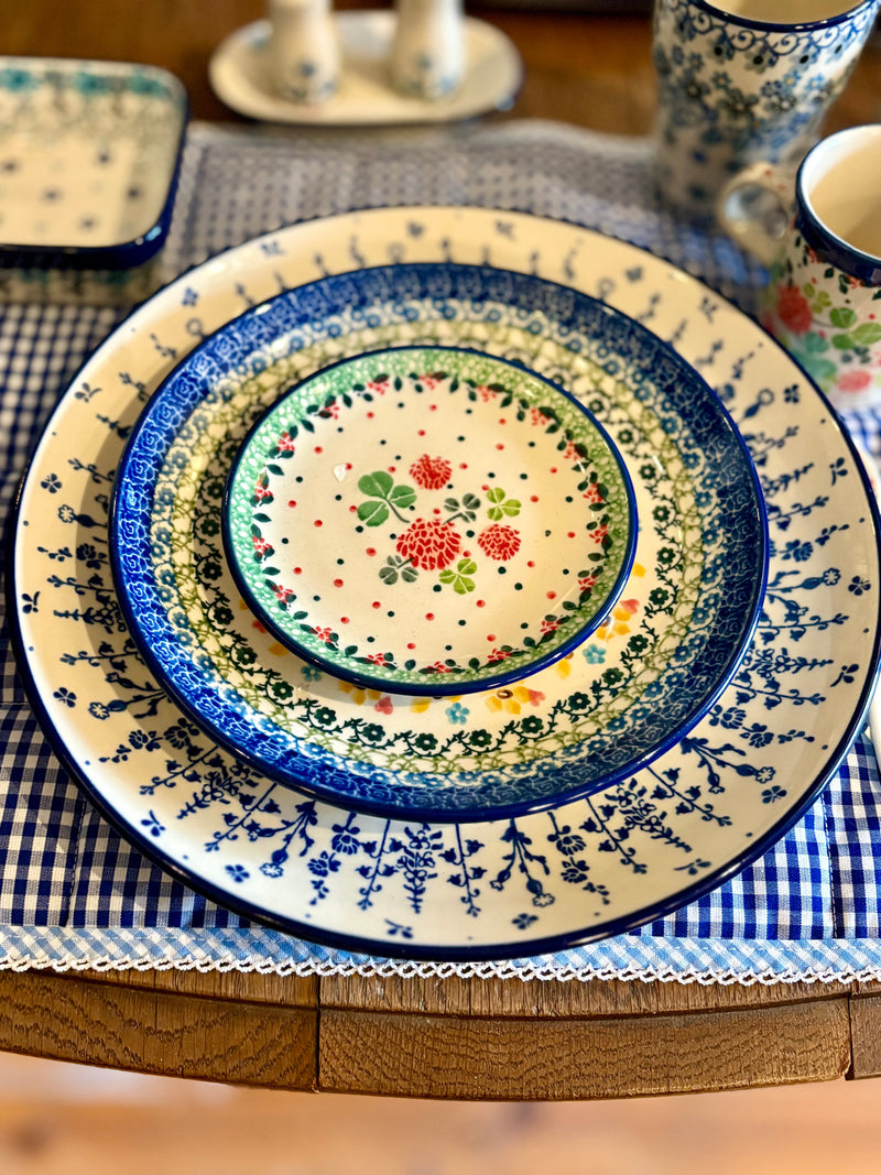 Blij Blauw Bunzlau Gebaksbordjes