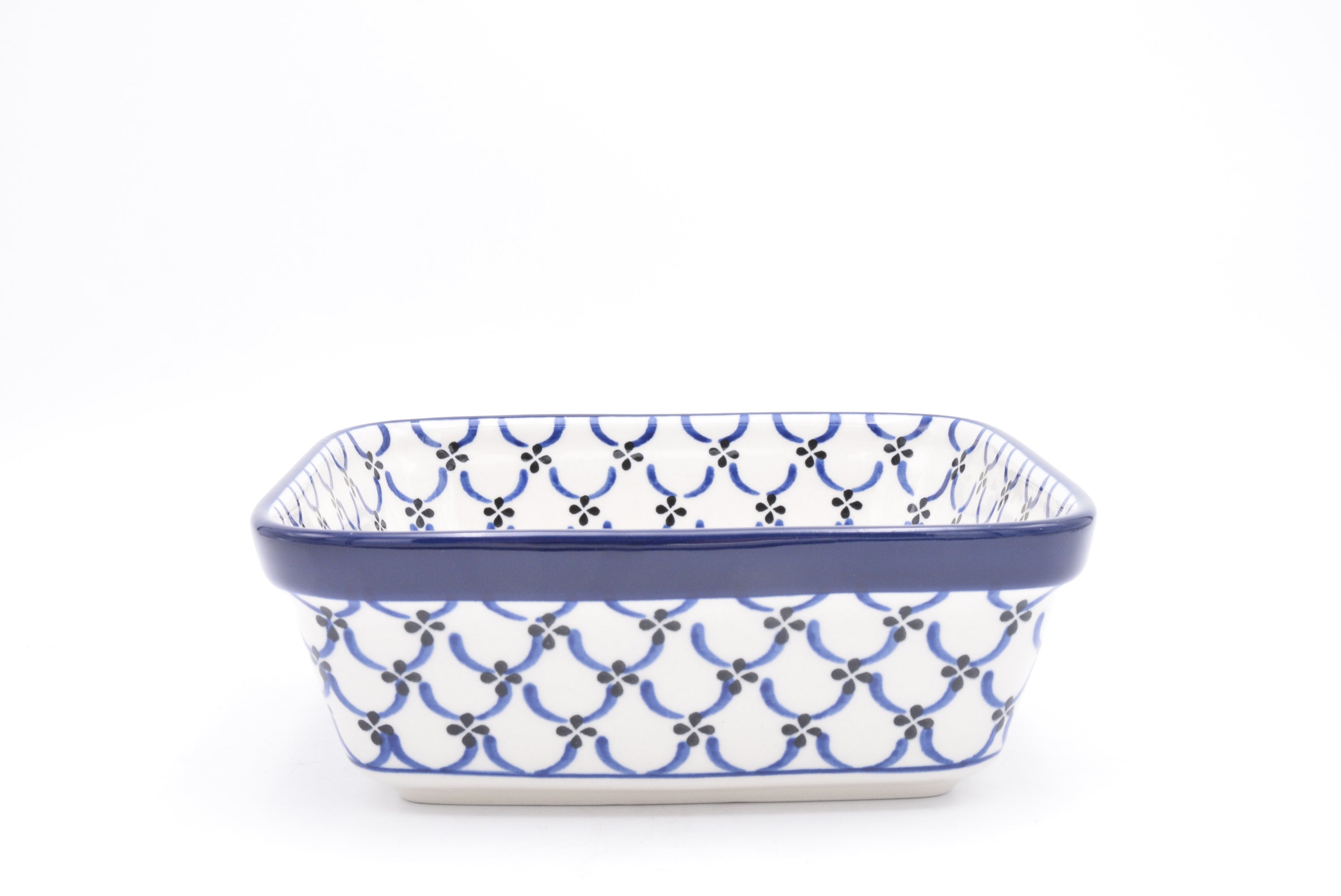 430 Ovenschaal Vierkant 0027 - Blij Blauw Bunzlau