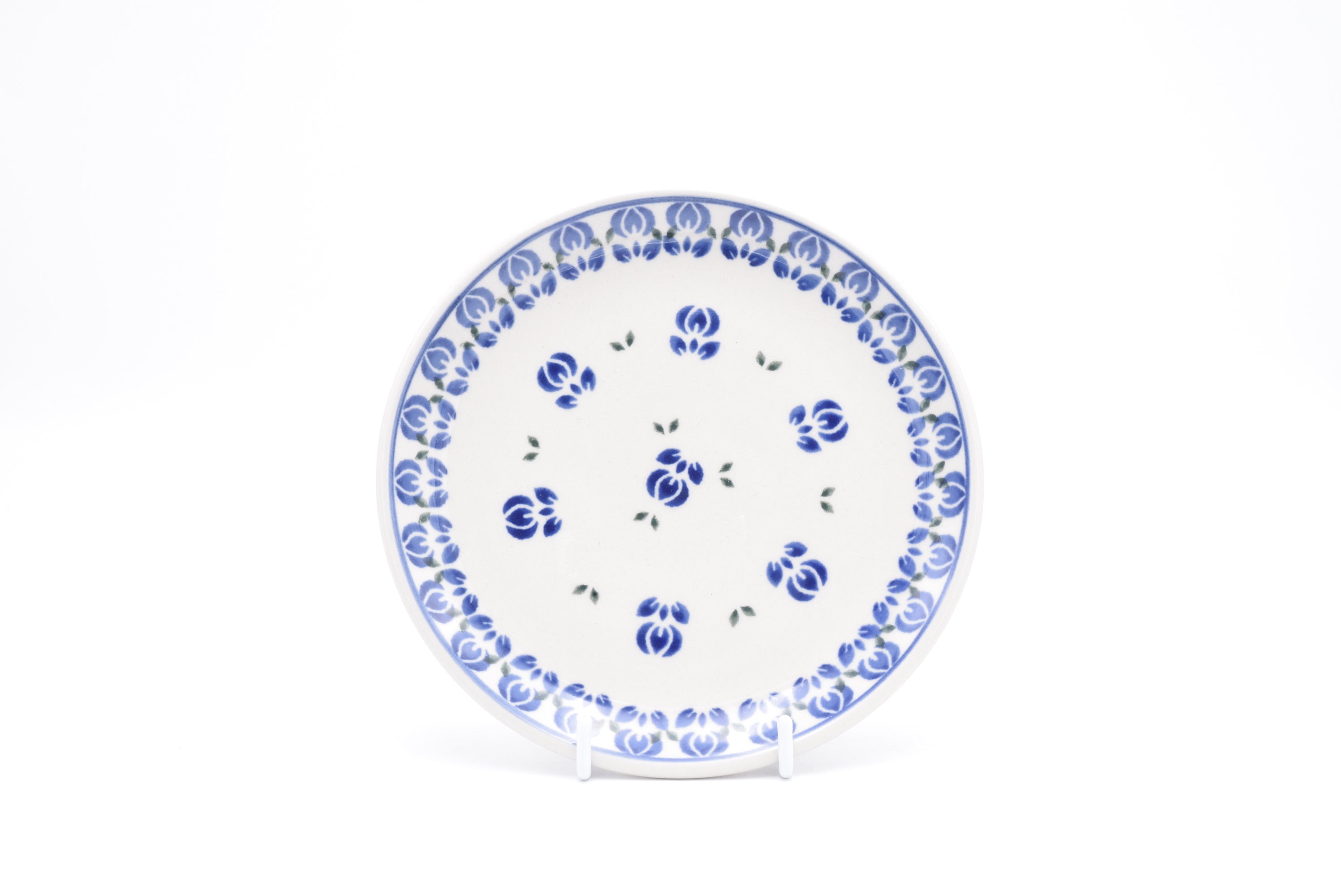 261 Bunzlau Gebaksbord 0032 - Blij Blauw Bunzlau