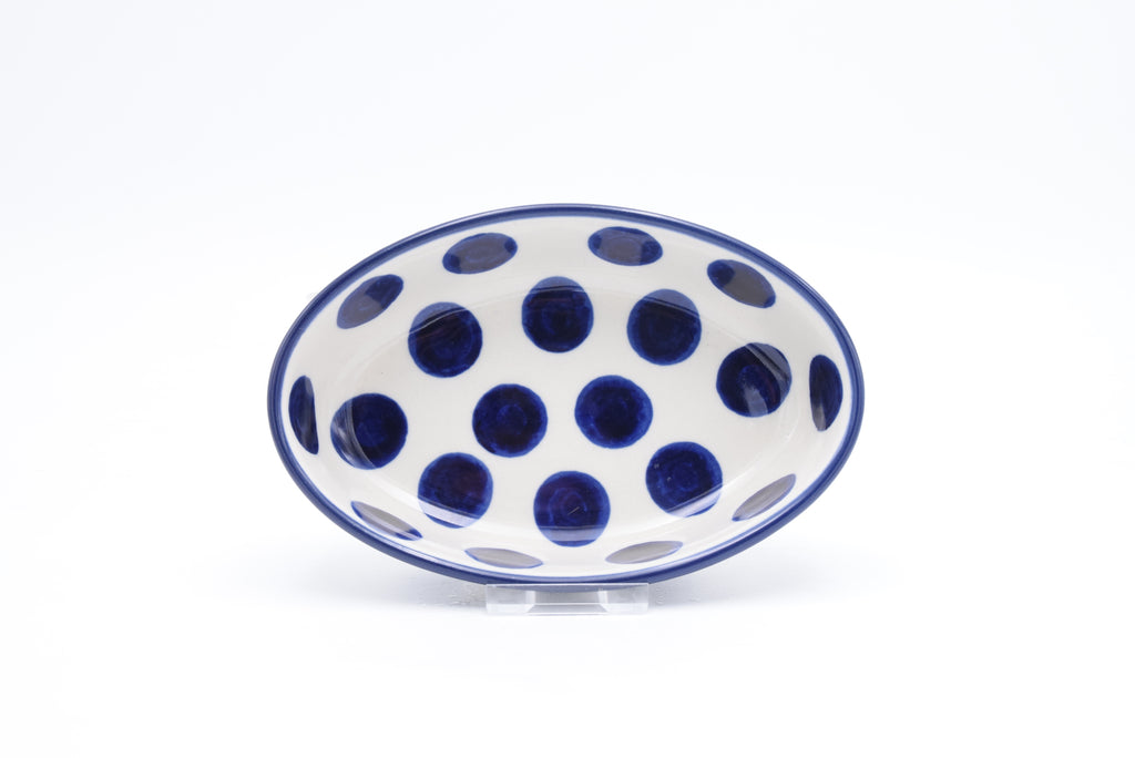 A35 Bunzlau Ovenschaal Ovaal 0036 - Blij Blauw Bunzlau