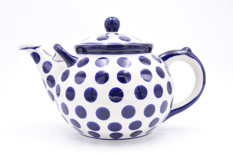 446 Bunzlau Theepot 0036 - Blij Blauw Bunzlau