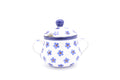 035 Bunzlau Suikerpotje 0064 - Blij Blauw Bunzlau