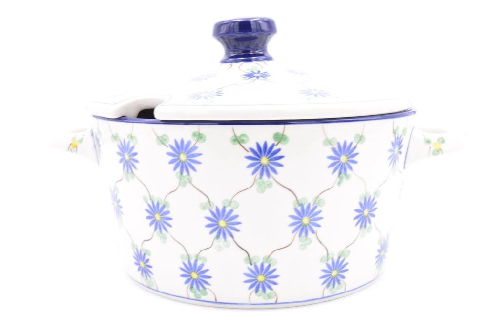 E60 Bunzlau Dekschaal/Pan 0103 - Blij Blauw Bunzlau