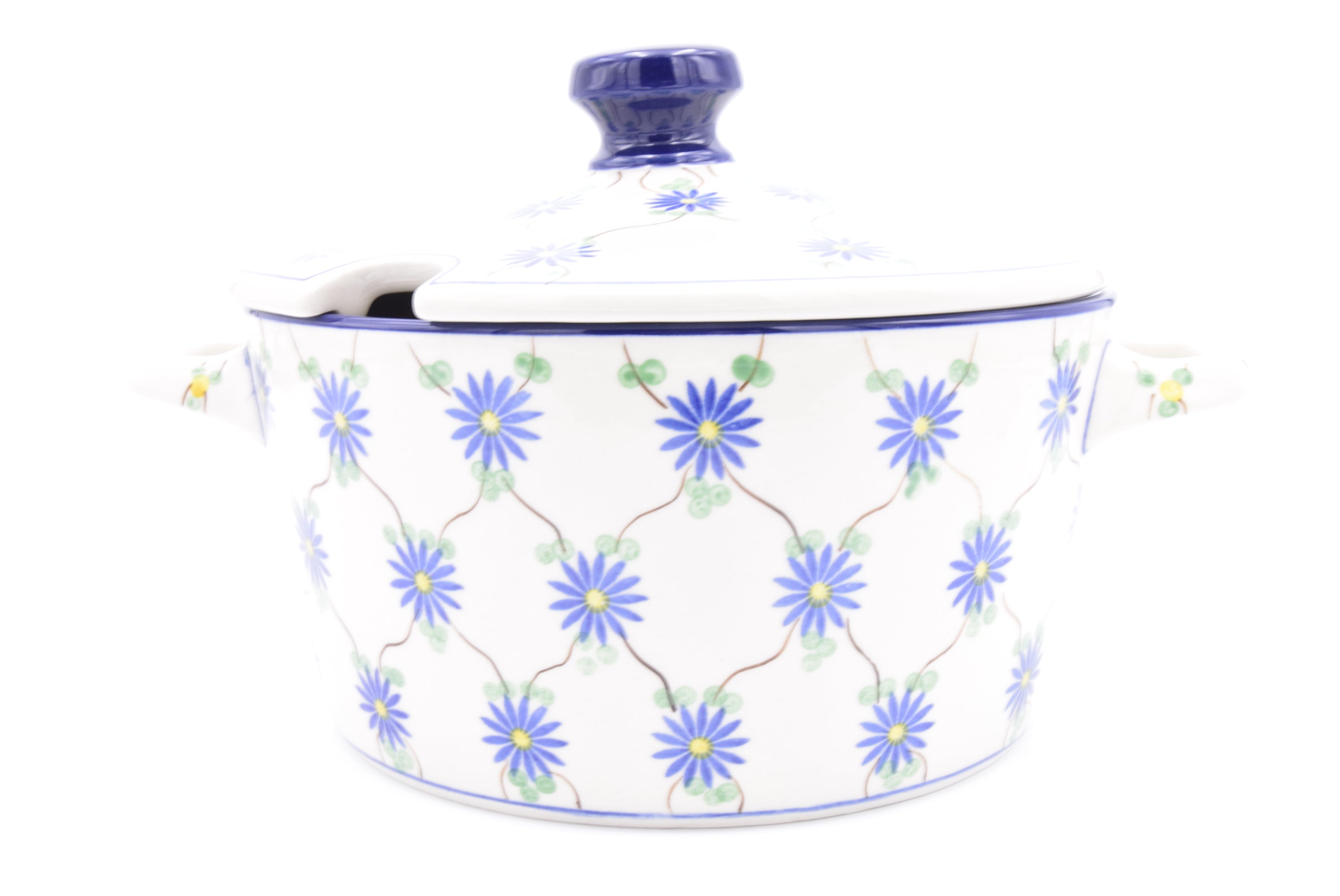 E60 Bunzlau Dekschaal/Pan 0103 - Blij Blauw Bunzlau