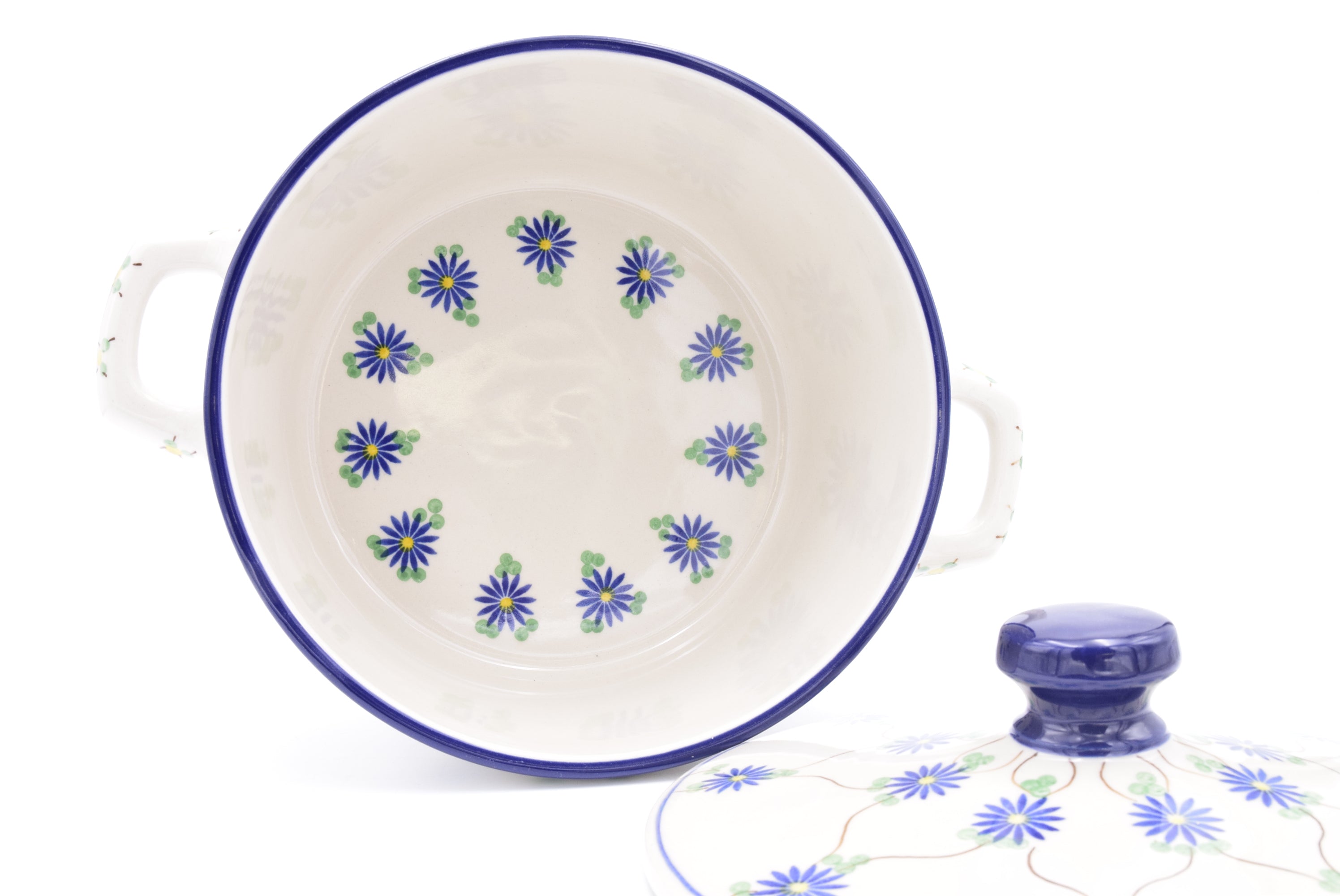 E60 Bunzlau Dekschaal/Pan 0103 - Blij Blauw Bunzlau