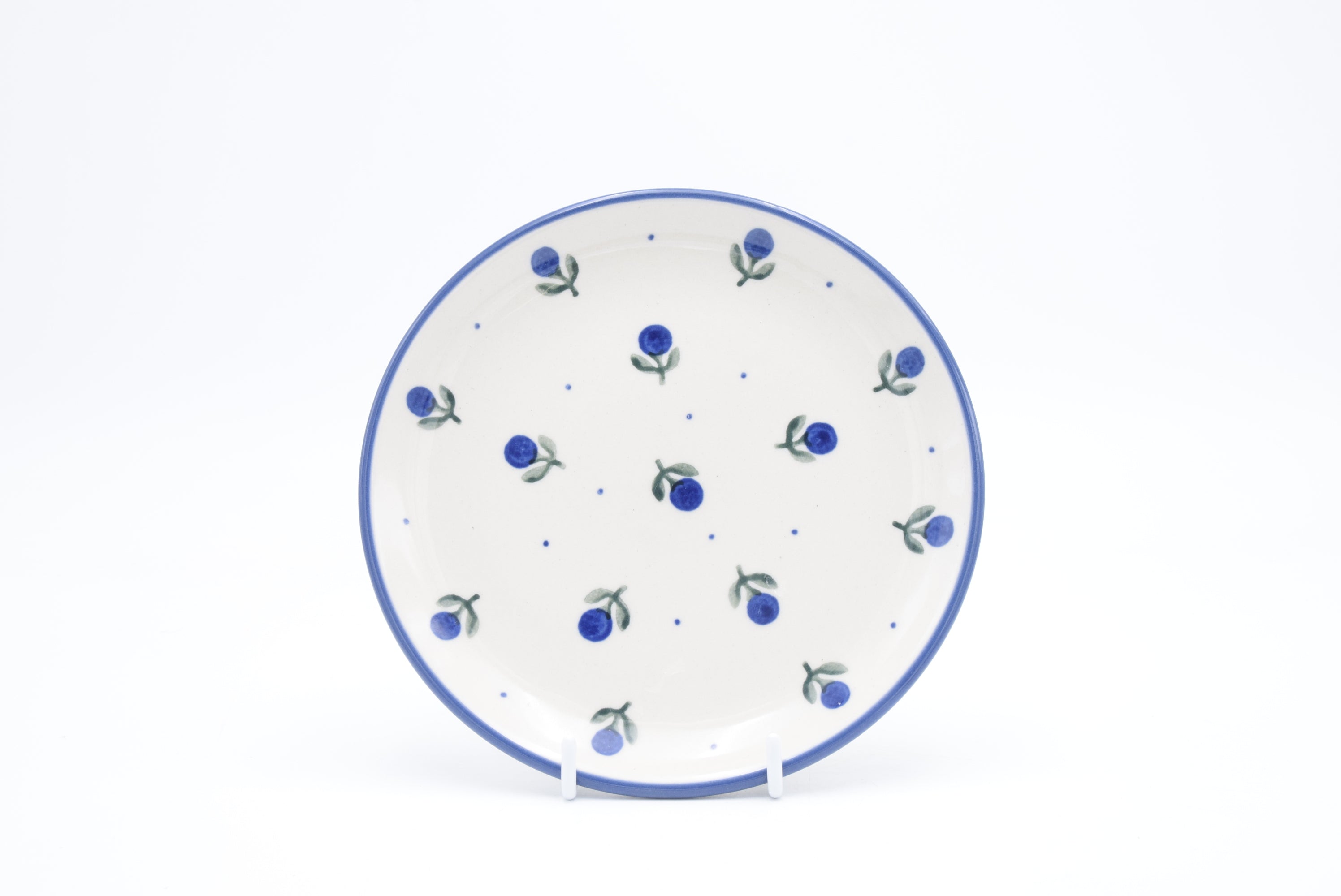 261 Bunzlau Gebaksbord 0135 - Blij Blauw Bunzlau