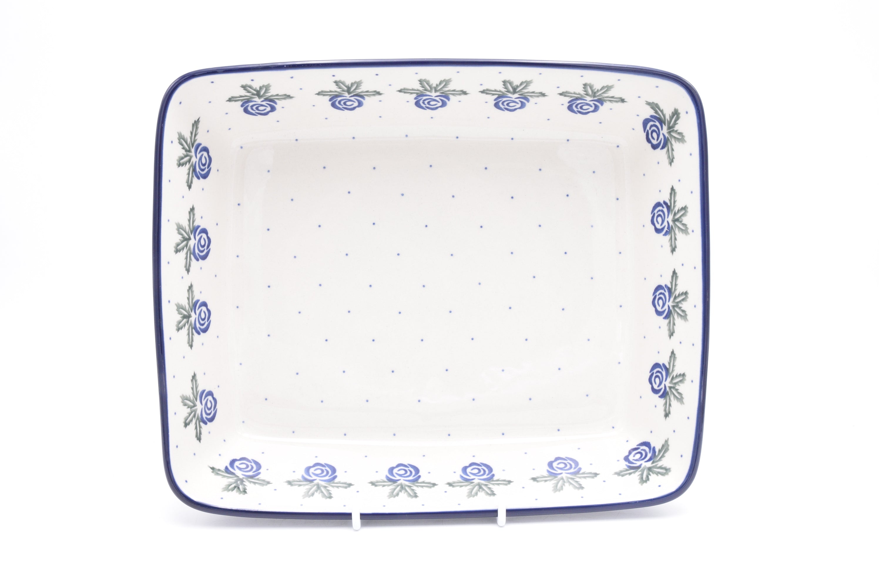 405 Bunzlau Ovenschaal Recht 0148 - Blij Blauw Bunzlau