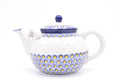 444 Bunzlau Theepot 0173 - Blij Blauw Bunzlau