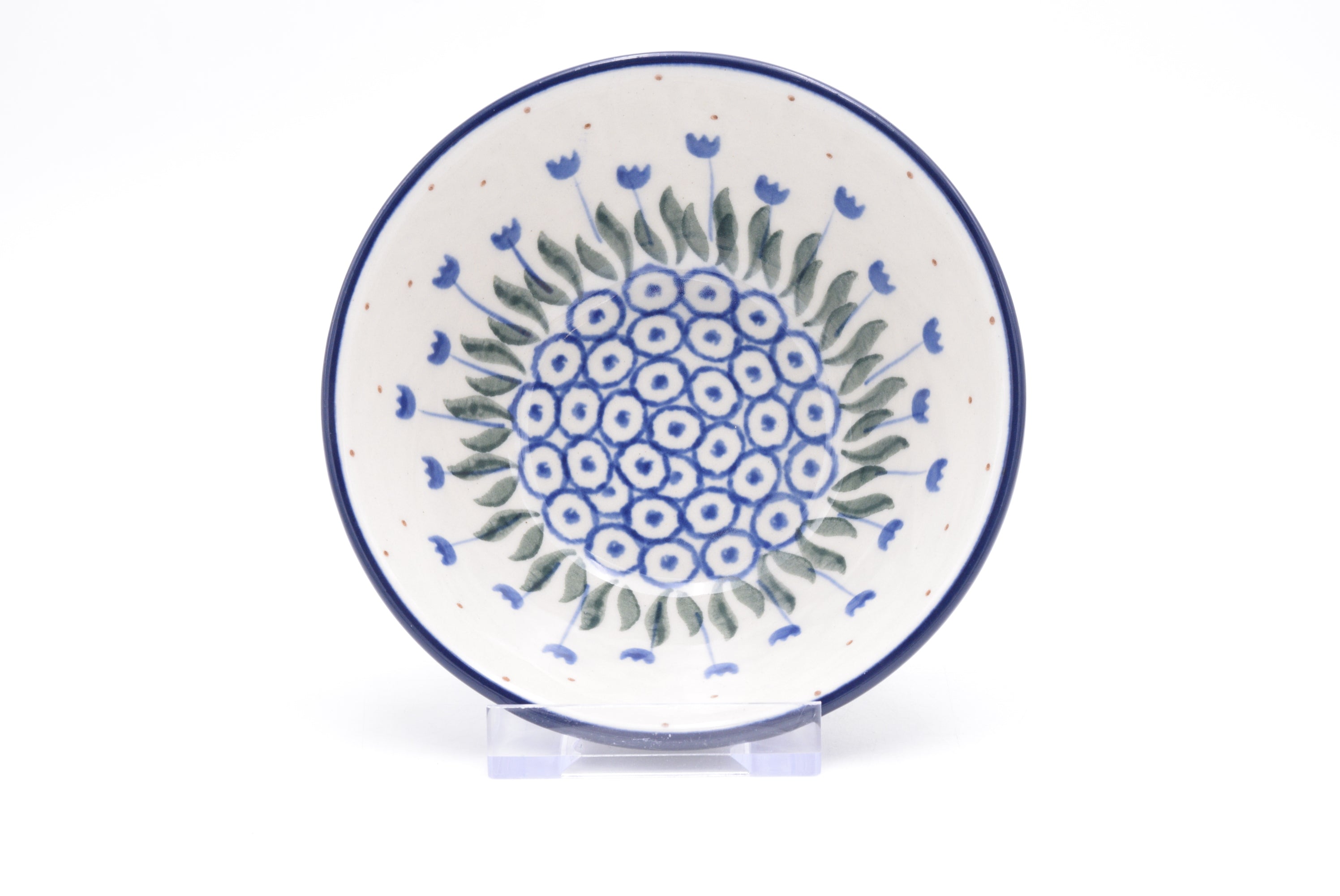 556 Bunzlau Nestschaal 0490 - Blij Blauw Bunzlau