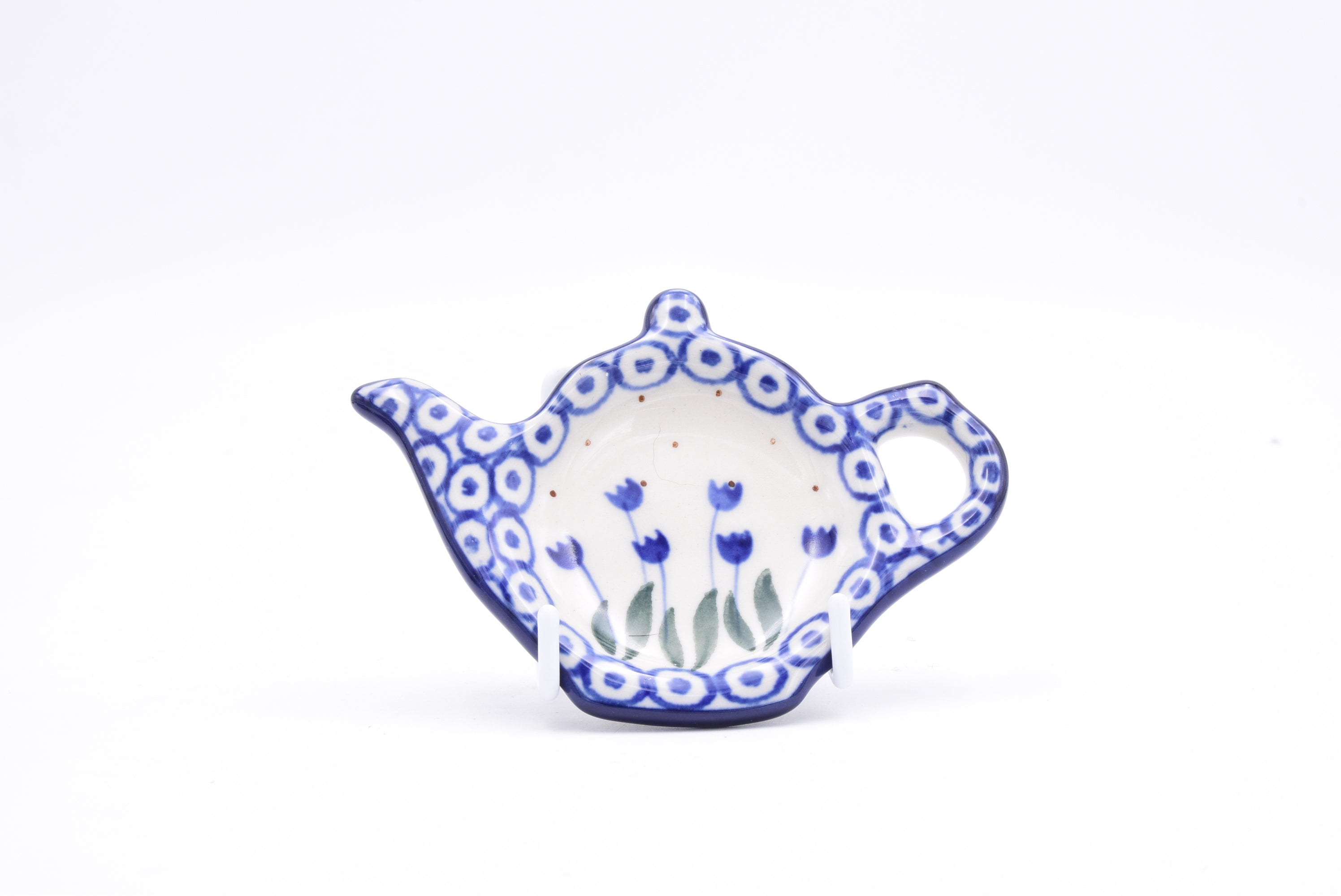 766 Bunzlau Theetipje 0490 - Blij Blauw Bunzlau