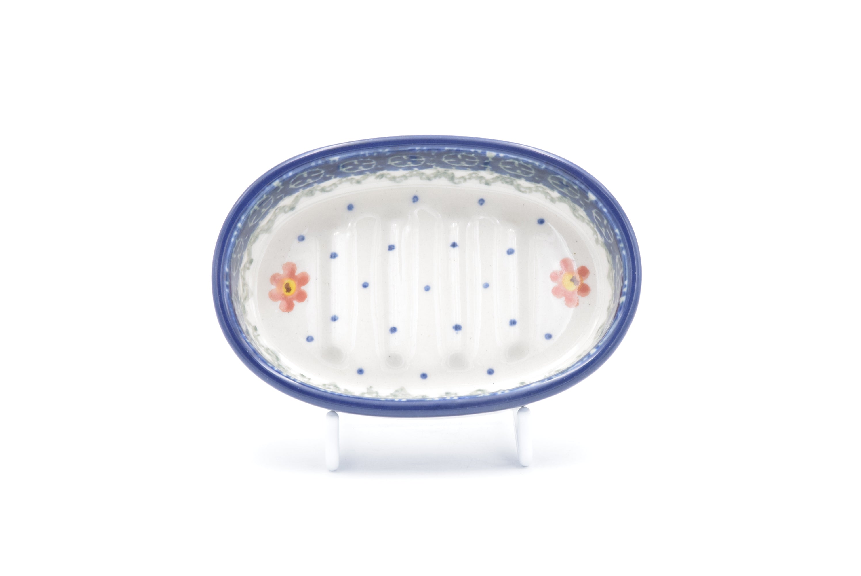 G43 Bunzlau Zeepbakje 0560 - Blij Blauw Bunzlau