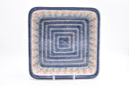 431 Bunzlau Ovenschaal Vierkant 0560 - Blij Blauw Bunzlau