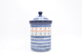 493 Bunzlau Pot met deksel 0560 - Blij Blauw Bunzlau