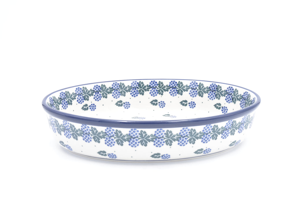 298 Bunzlau Ovenschaal Ovaal 0838 - Blij Blauw Bunzlau