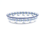 298 Bunzlau Ovenschaal Ovaal 0838 - Blij Blauw Bunzlau