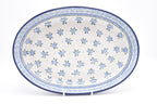296 Bunzlau Ovenschaal Ovaal 0880-2 - Blij Blauw Bunzlau