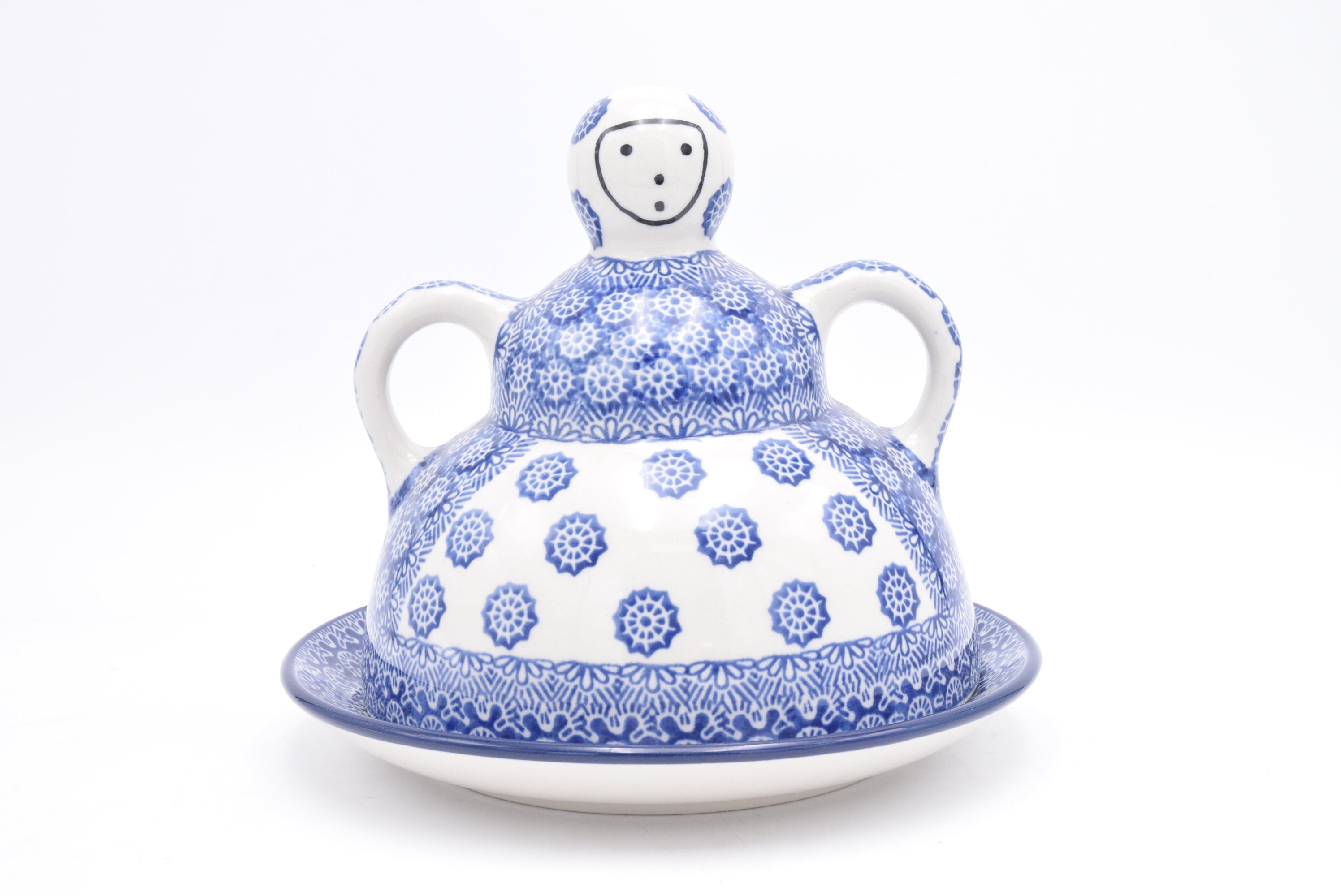 004 Bunzlau Kaasmeisje 0884 - Blij Blauw Bunzlau