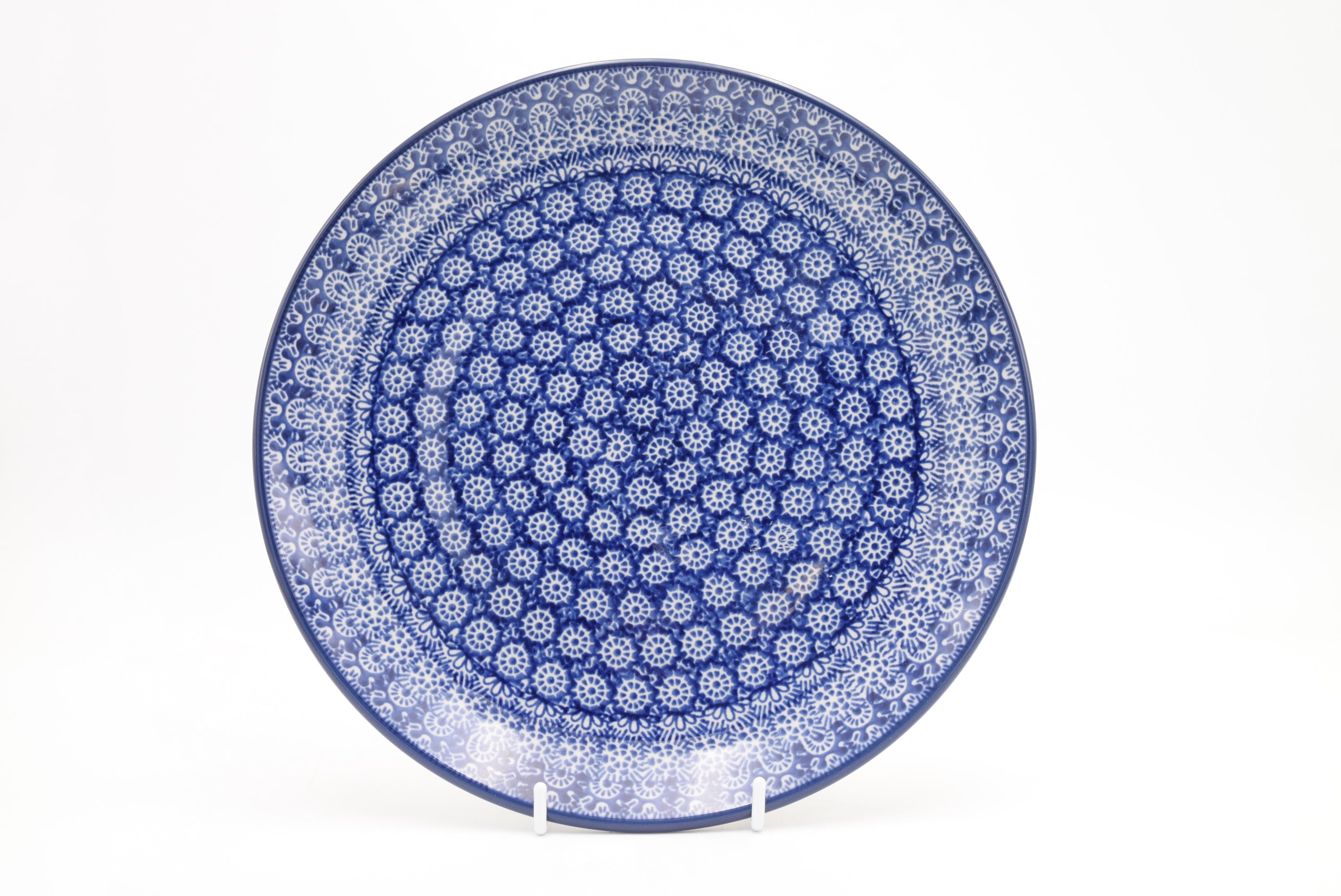 257 Bunzlau Dinerbord 0884 - Blij Blauw Bunzlau