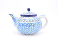 060 Bunzlau Theepot 1204 - Blij Blauw Bunzlau