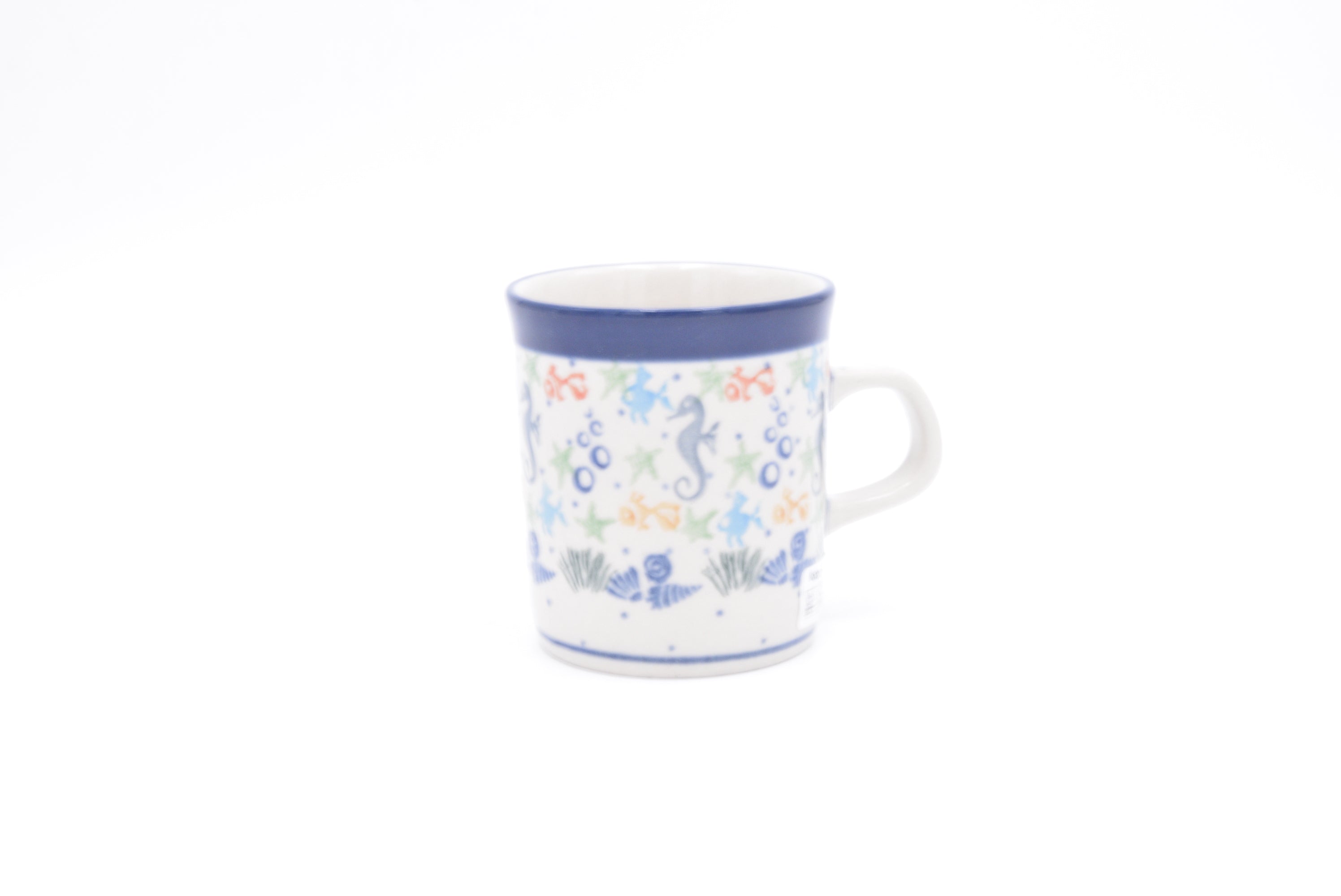 328 Bunzlau Rechte Mok 1316 - Blij Blauw Bunzlau