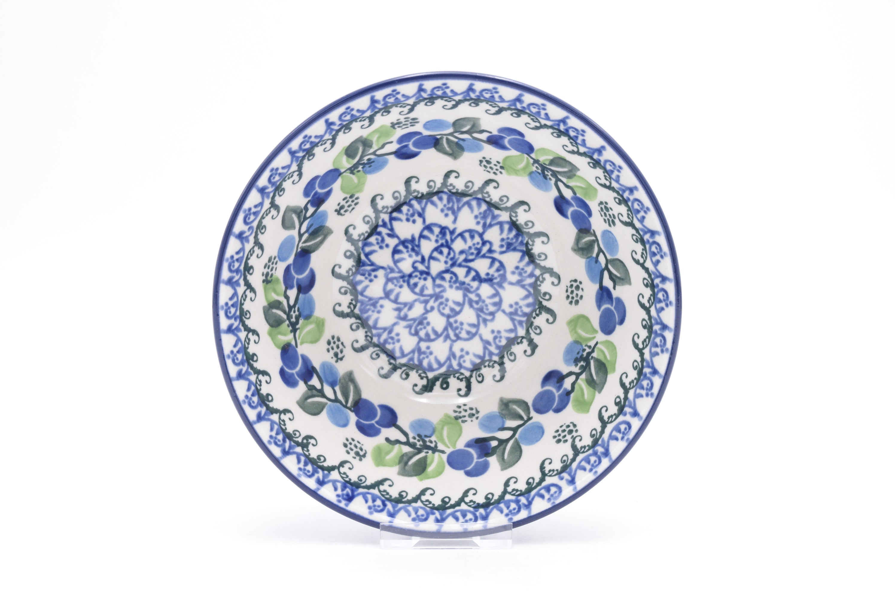 059 Bunzlau Nestschaal 1416 - Blij Blauw Bunzlau