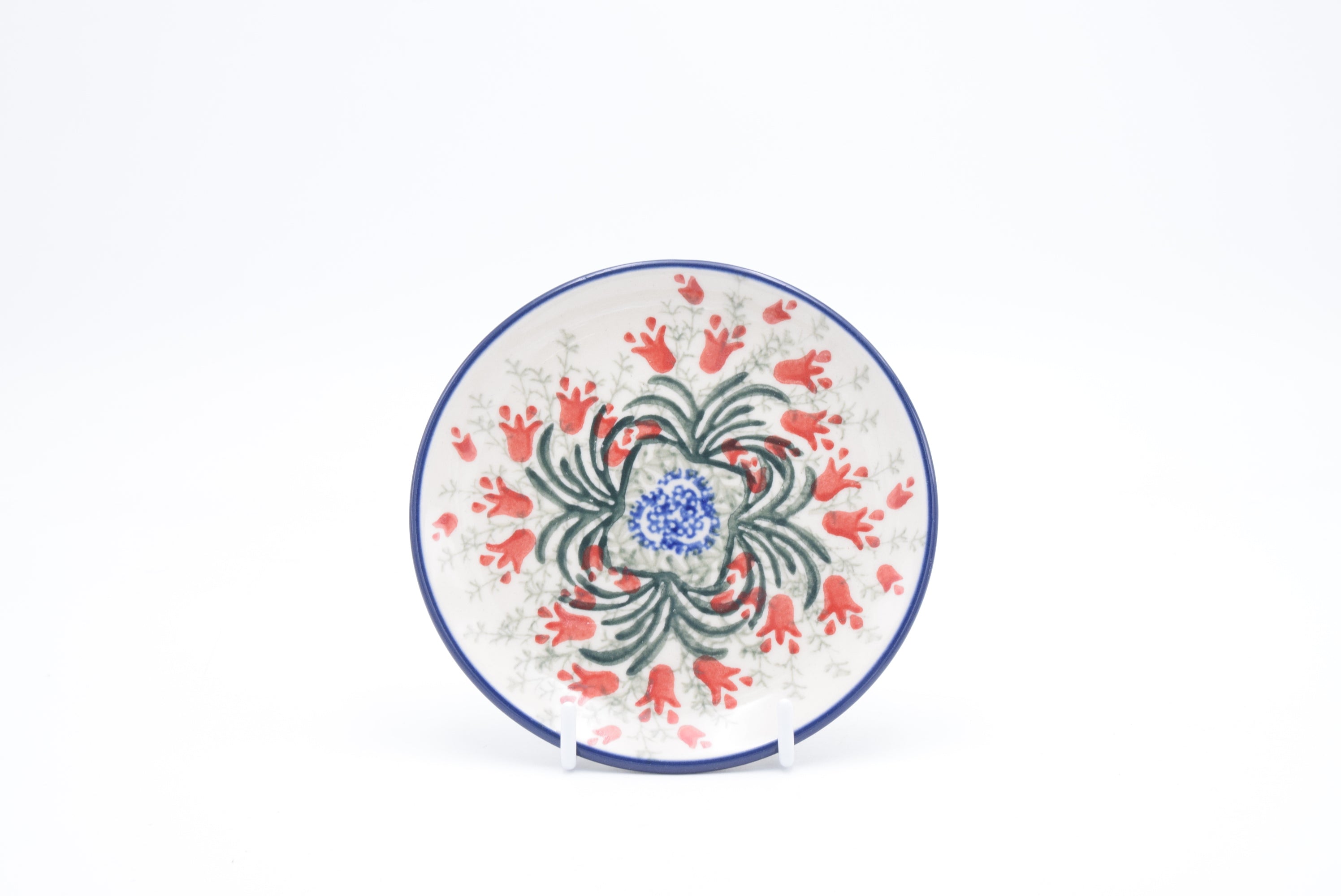 D21 Bunzlau Gebaksbordje 1431 - Blij Blauw Bunzlau