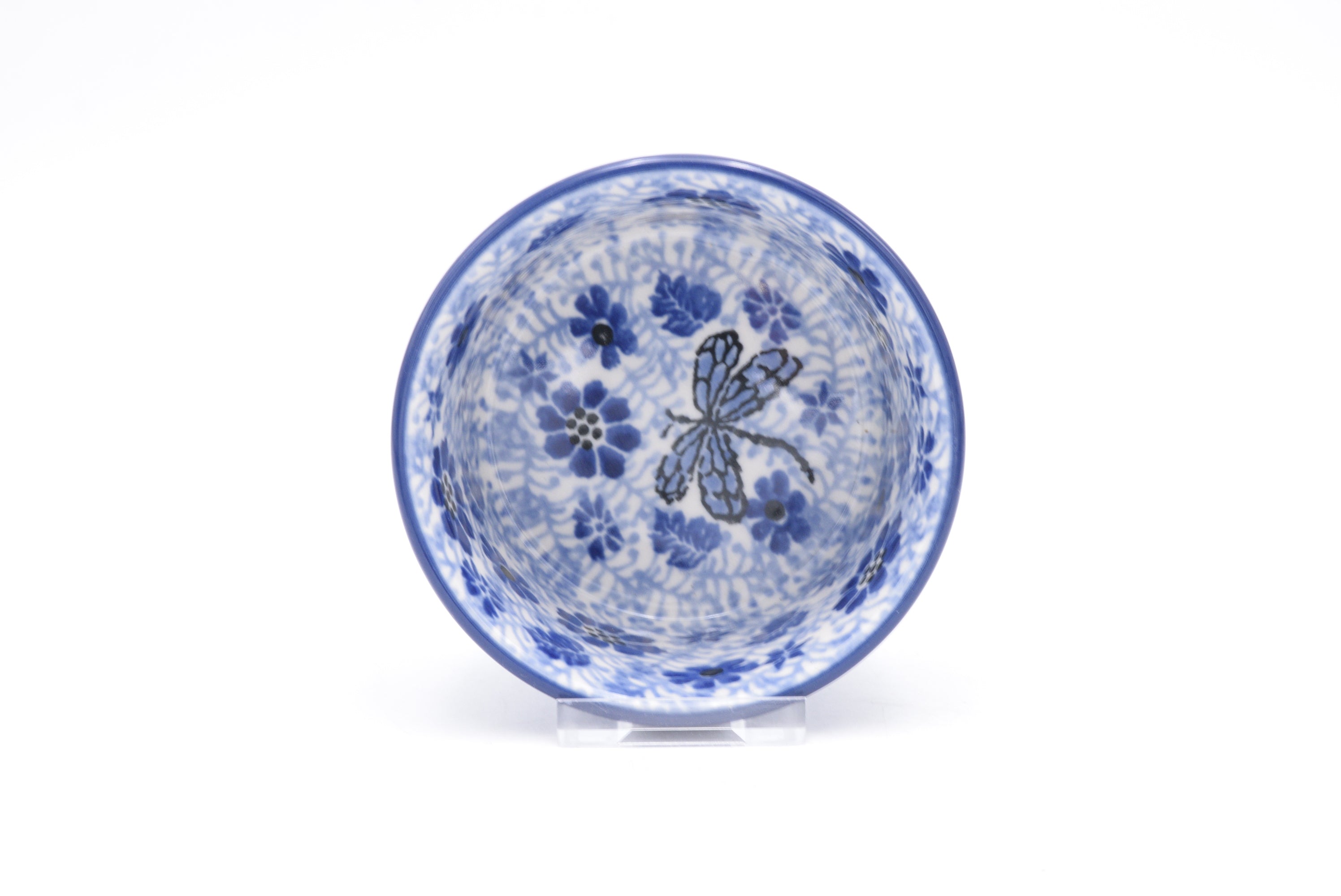 409 Bunzlau Schaaltje Soufflé 1443 - Blij Blauw Bunzlau