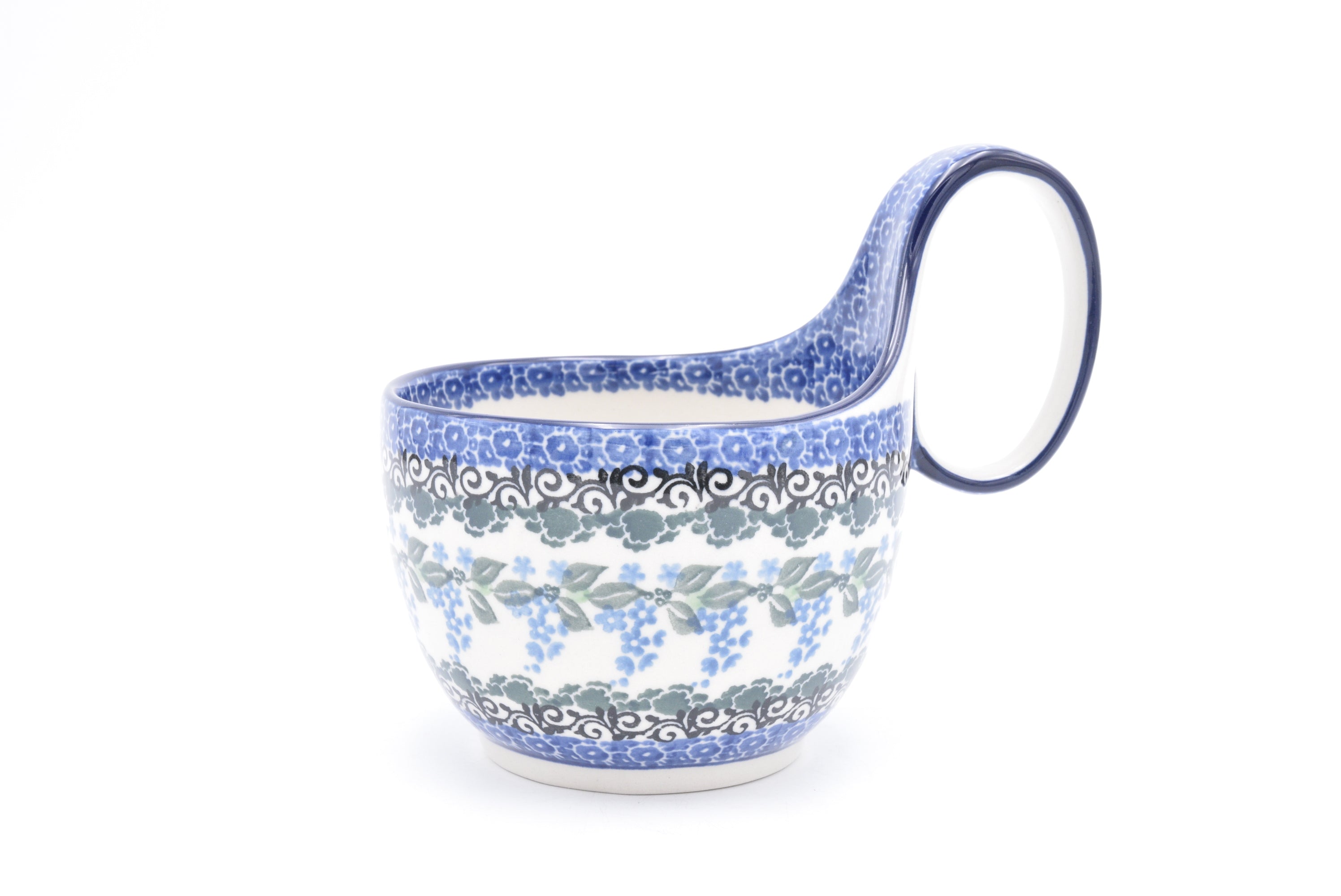 845 Bunzlau Waterscoop 1473 - Blij Blauw Bunzlau