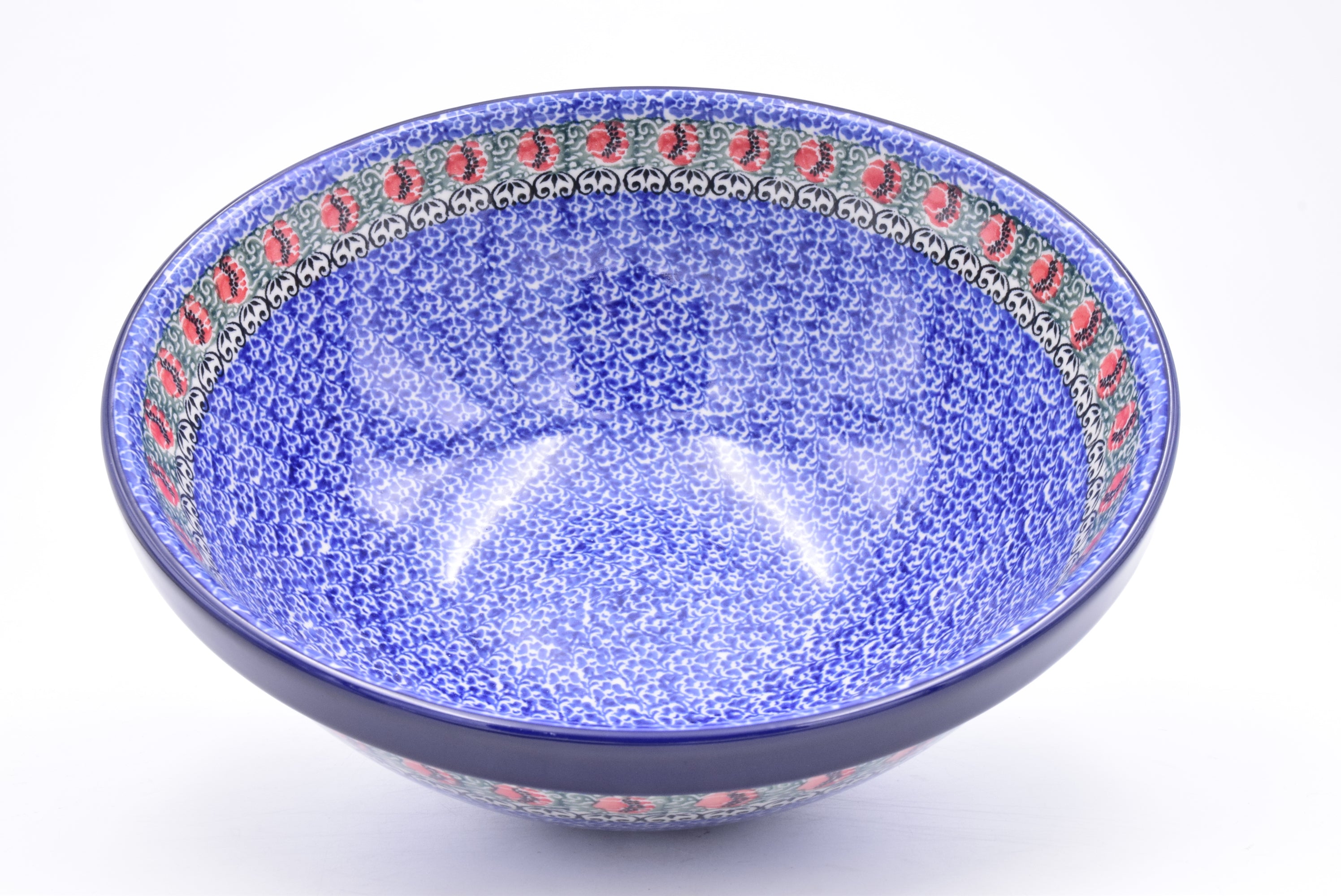 055 Bunzlau Nestschaal 1512 - Blij Blauw Bunzlau