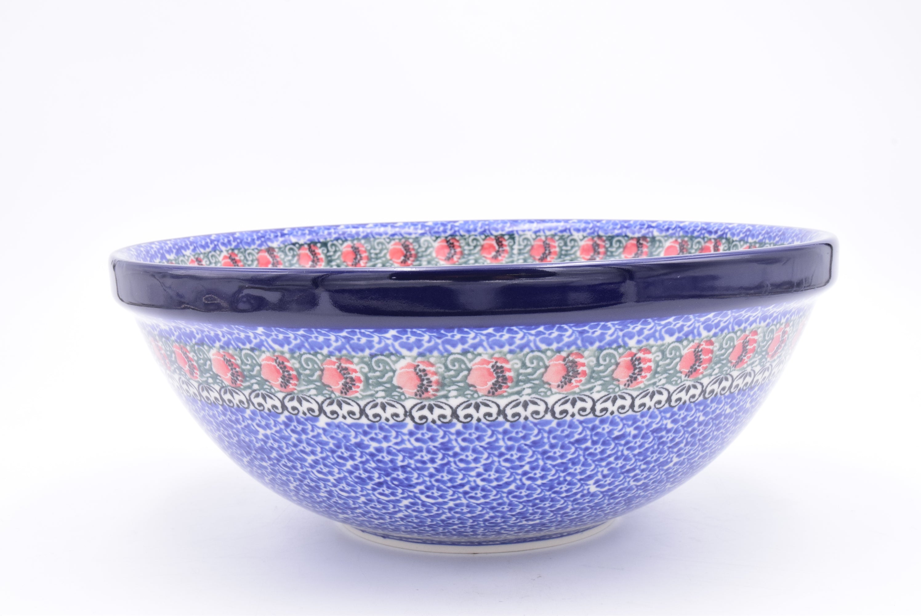 055 Bunzlau Nestschaal 1512 - Blij Blauw Bunzlau