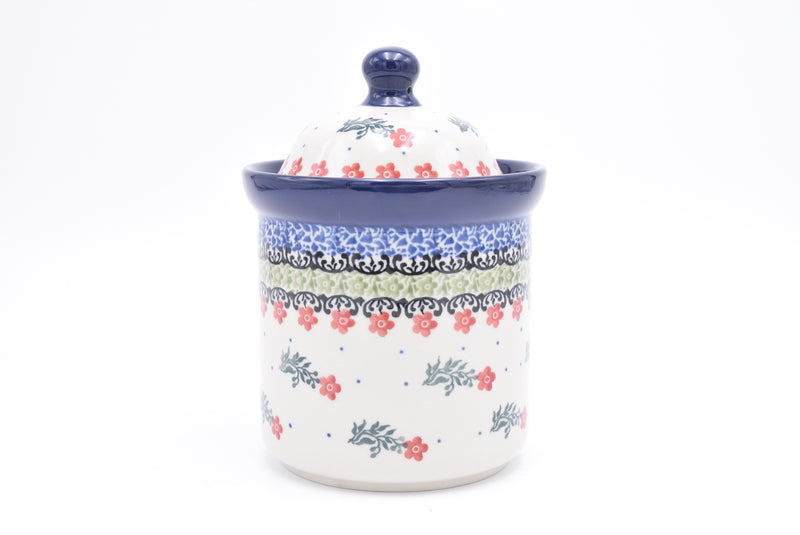 495 Bunzlau Pot met deksel 1523 - Blij Blauw Bunzlau