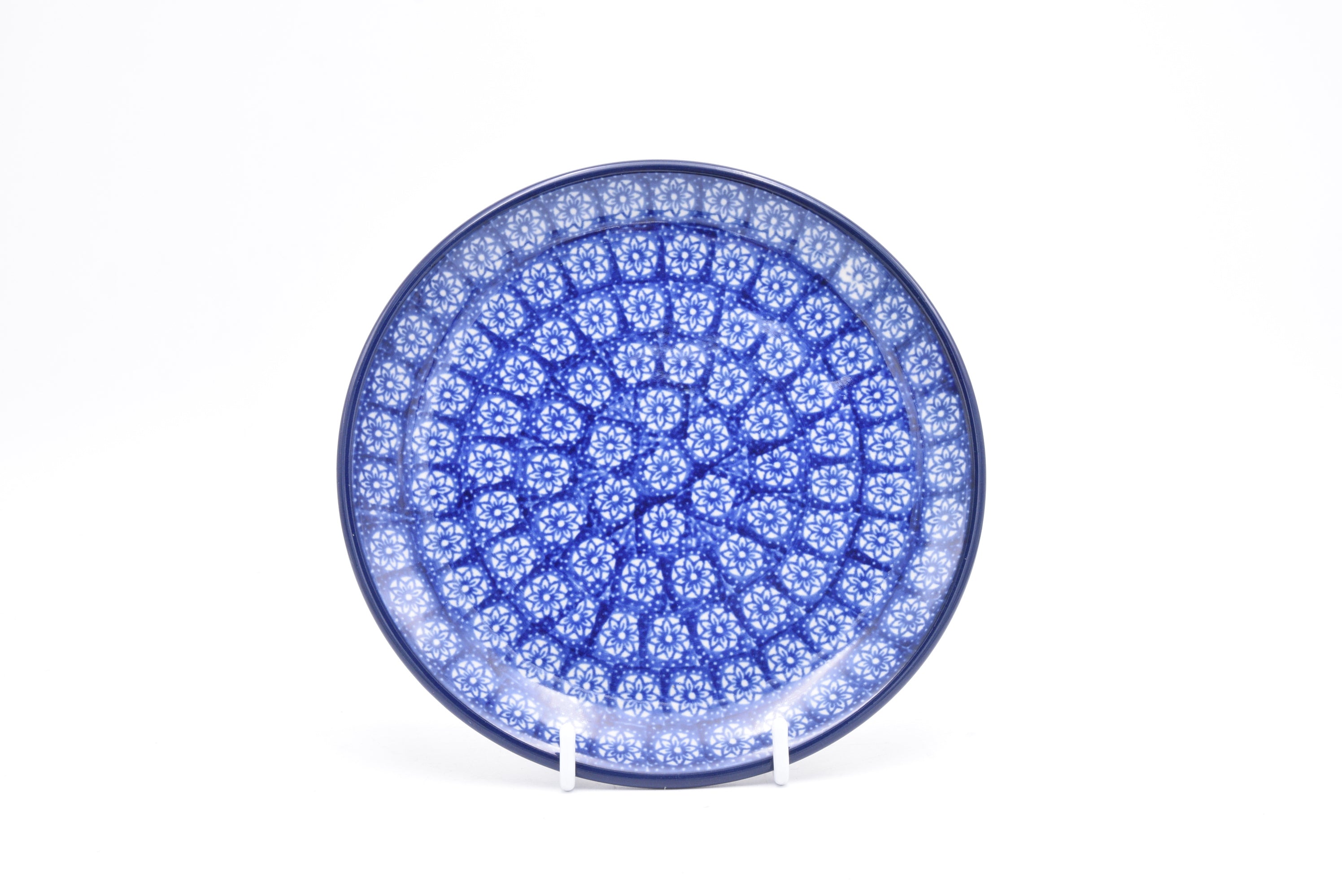 261 Bunzlau Gebaksbord 1548 - Blij Blauw Bunzlau