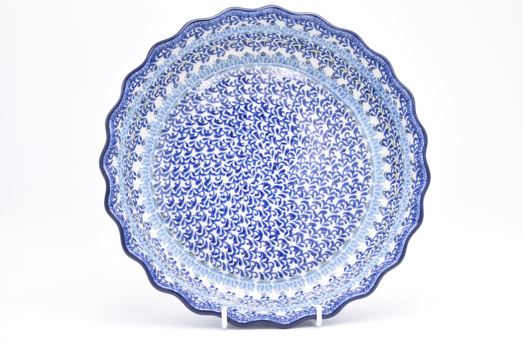 638 Bunzlau Ovenschaal 1680 - Blij Blauw Bunzlau