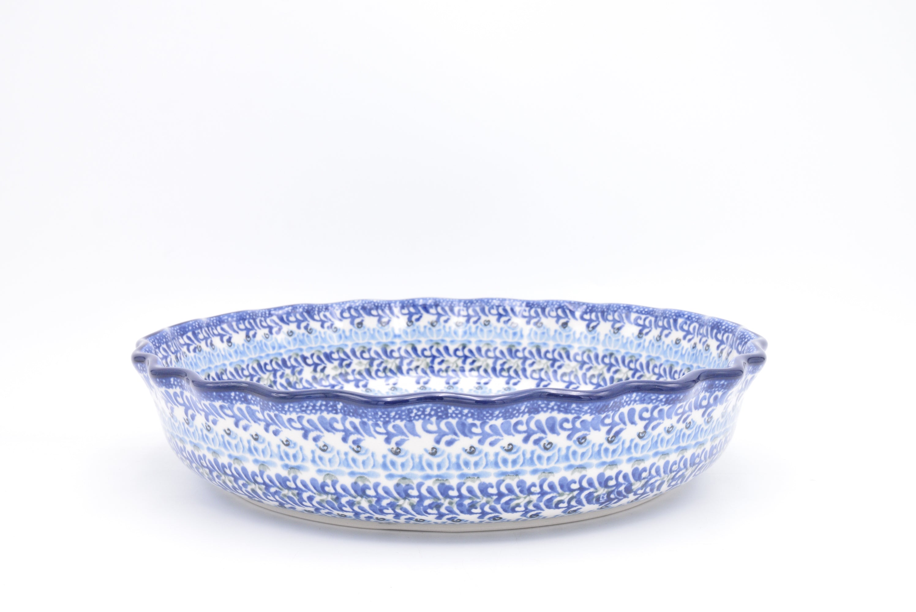 638 Bunzlau Ovenschaal 1680 - Blij Blauw Bunzlau