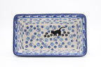 603 Bunzlau Cakevorm 1771 - Blij Blauw Bunzlau