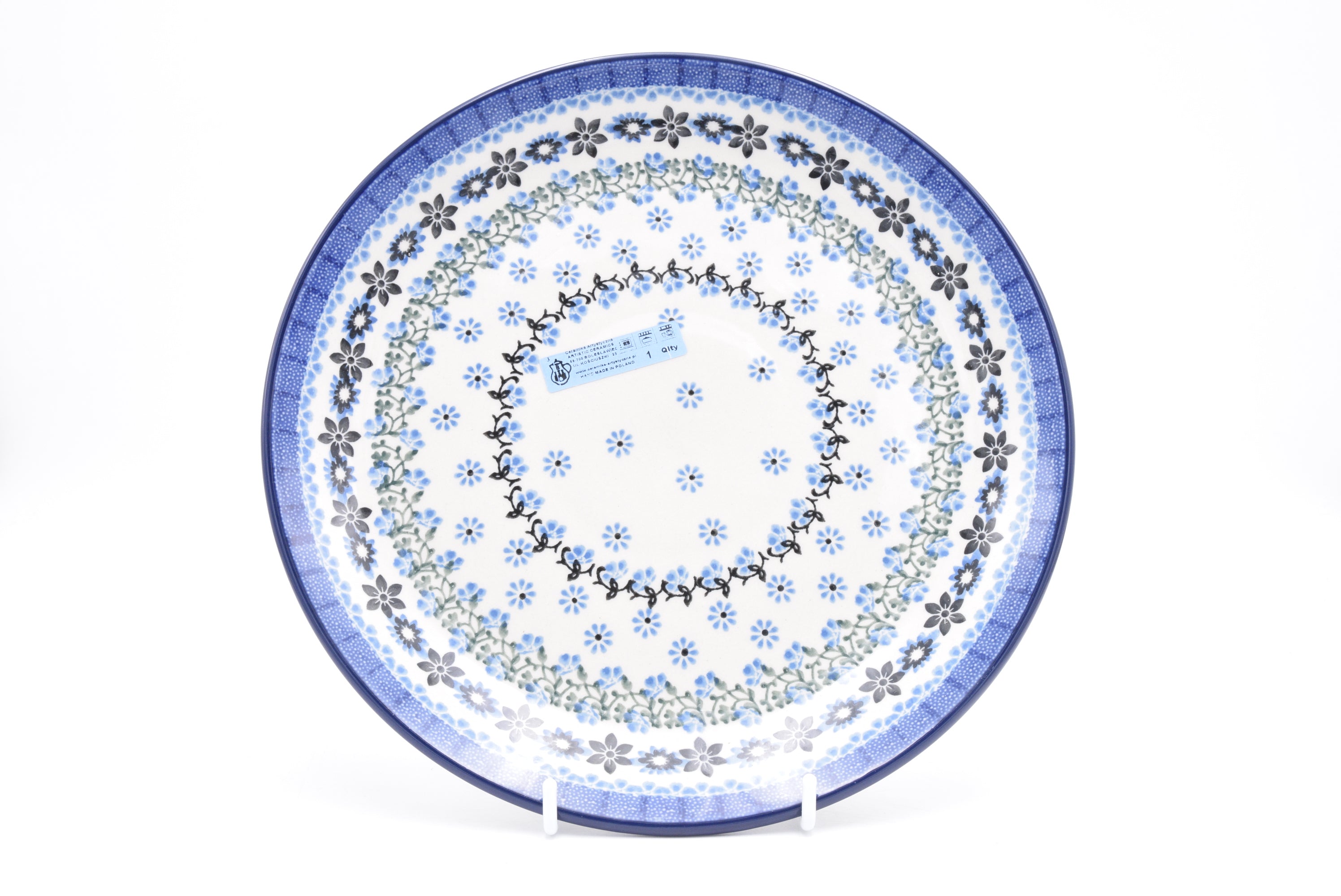 B12 Bunzlau Dinerbord 1827 - Blij Blauw Bunzlau