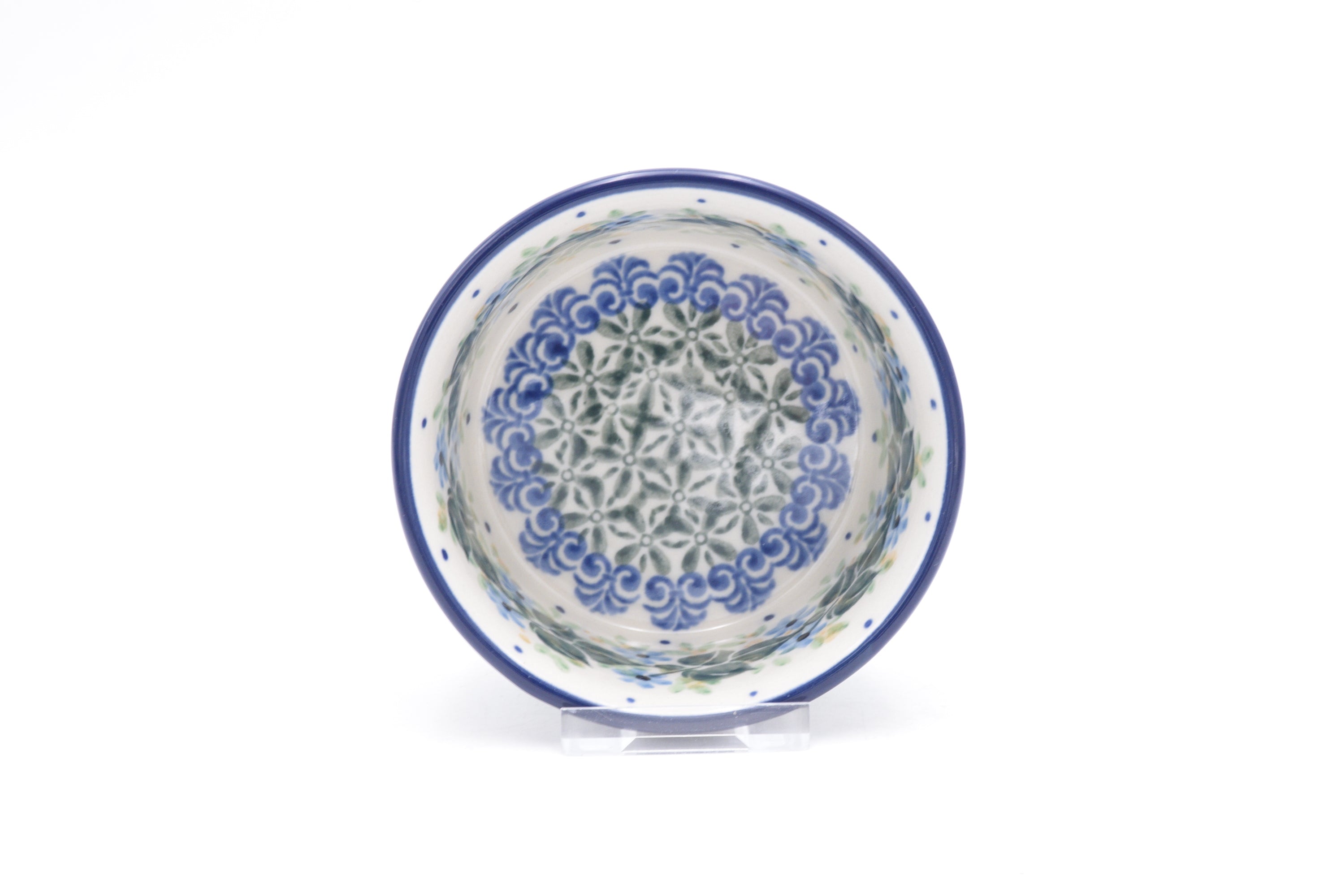 409 Bunzlau Schaaltje Soufflé 1898 - Blij Blauw Bunzlau