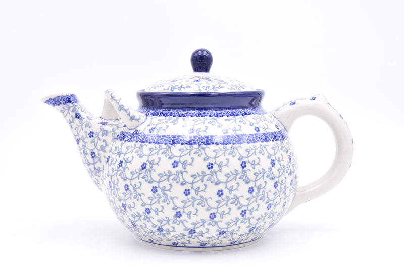 444 Bunzlau Theepot 1952 - Blij Blauw Bunzlau