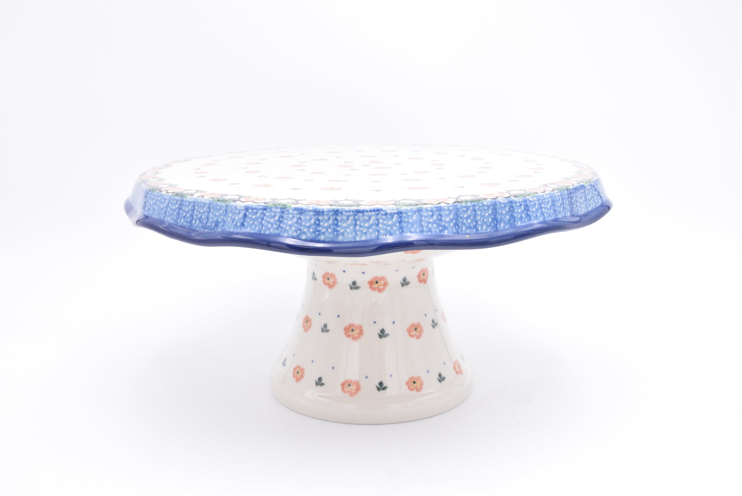 148 Bunzlau Taartschaal 2100 - Blij Blauw Bunzlau