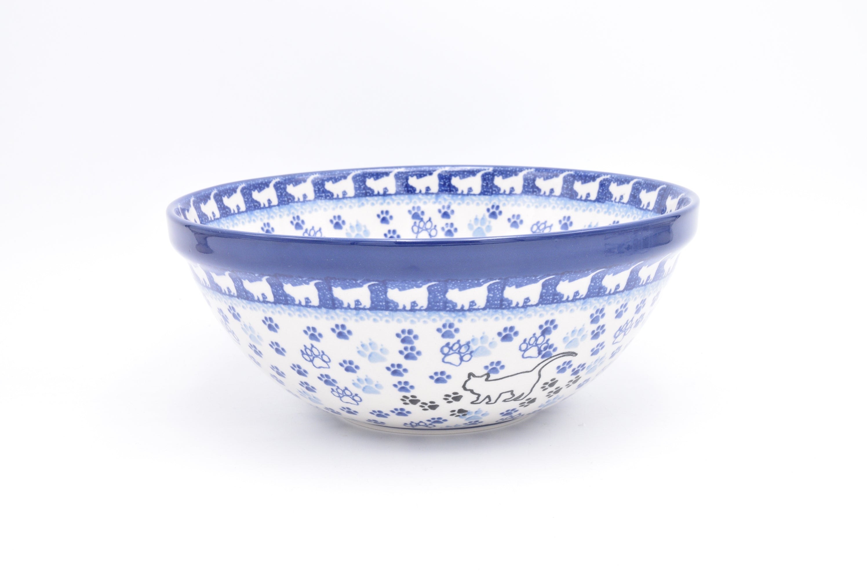 056 Bunzlau Nestschaal 2155 - Blij Blauw Bunzlau