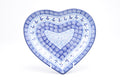 925 Bunzlau Serveerschaal Hart 2186 - Blij Blauw Bunzlau