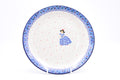 257 Bunzlau Dinerbord 2285 - Blij Blauw Bunzlau