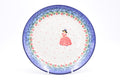257 Bunzlau Dinerbord 2286 - Blij Blauw Bunzlau