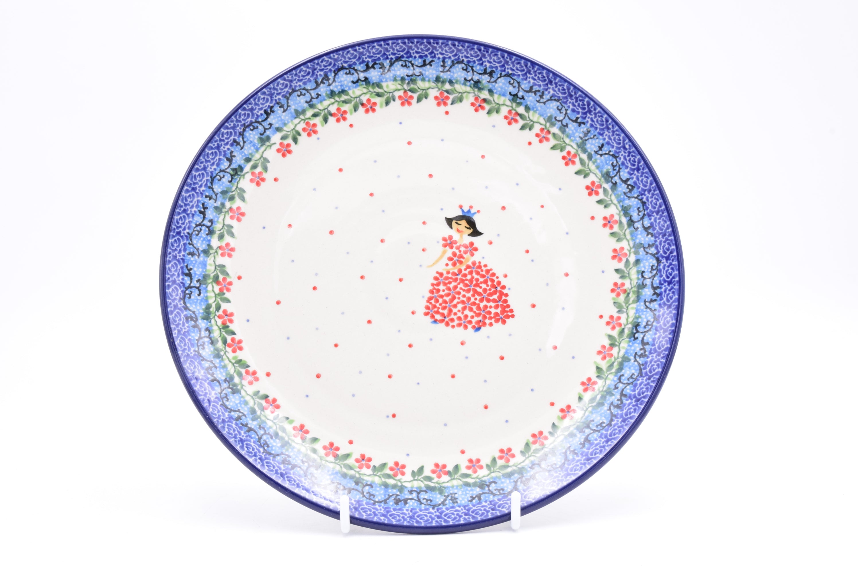 257 Bunzlau Dinerbord 2286 - Blij Blauw Bunzlau