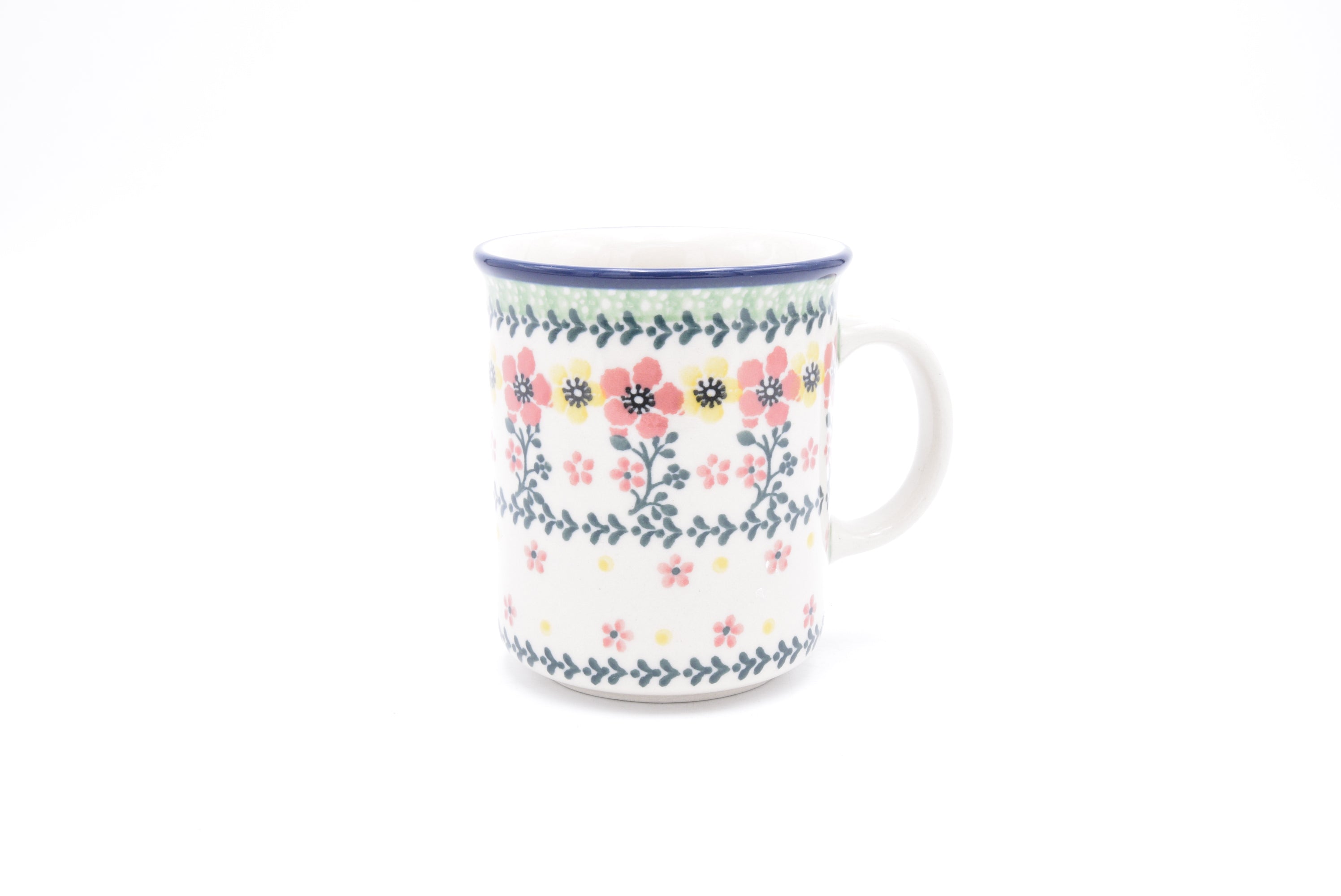 236 Bunzlau Rechte Mok 2355 - Blij Blauw Bunzlau