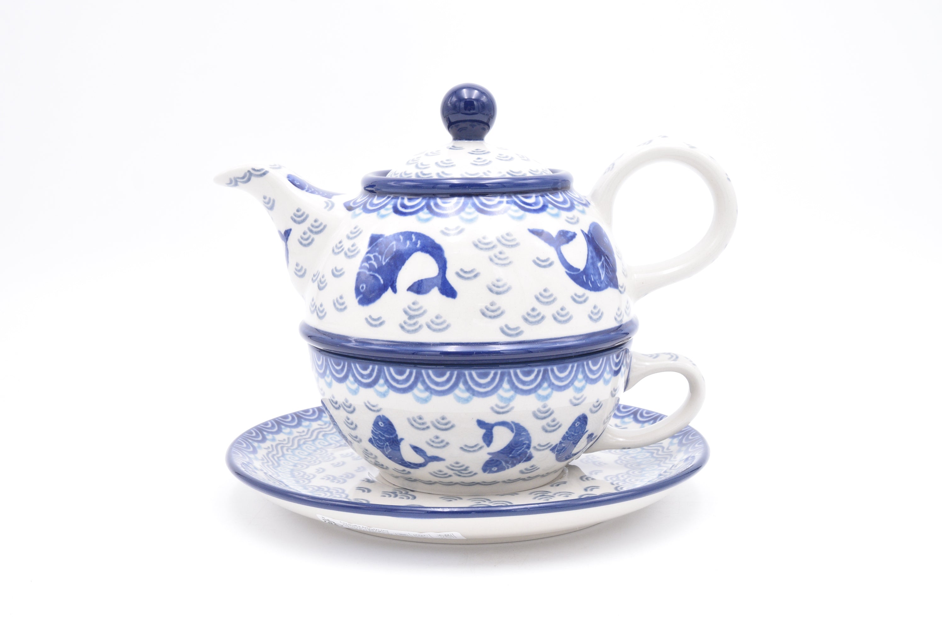 C01 Bunzlau Tea for One 2372 - Blij Blauw Bunzlau