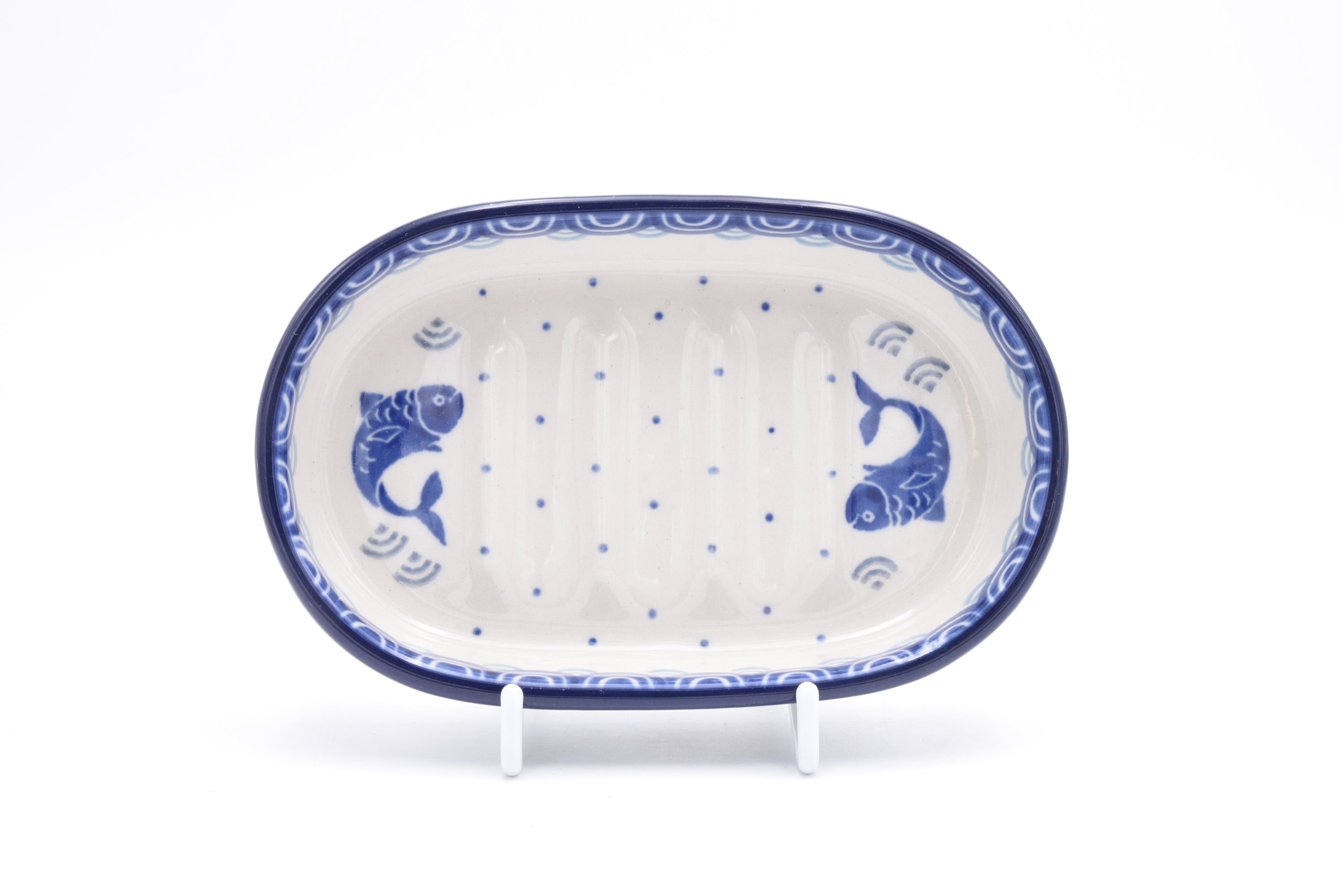 G63 Bunzlau Zeepbakje 2372 - Blij Blauw Bunzlau