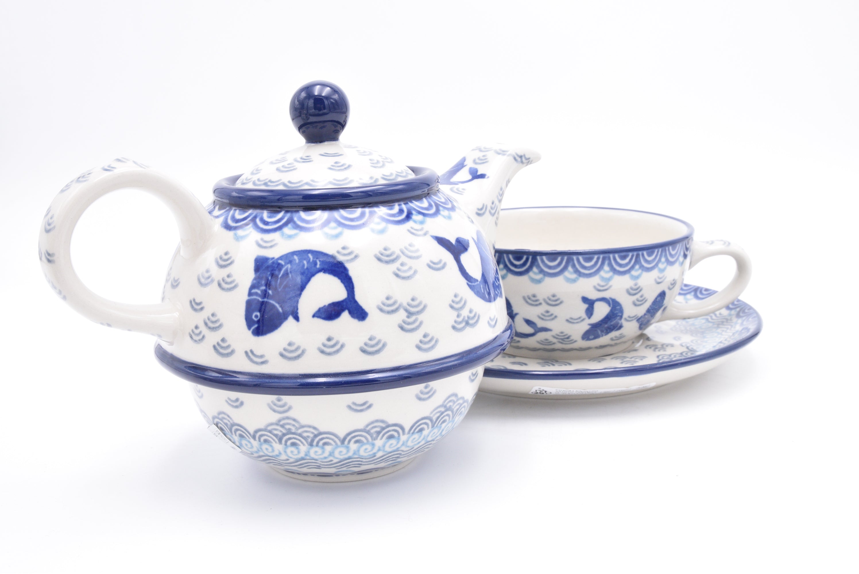 C01 Bunzlau Tea for One 2372 - Blij Blauw Bunzlau