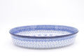 296 Bunzlau Ovenschaal Ovaal 2386 - Blij Blauw Bunzlau